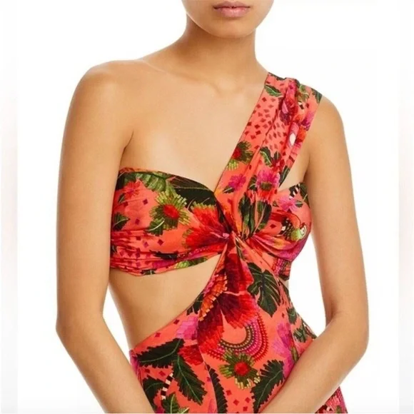 Farm Rio Floral One-Shoulder Maxi Dress - Picture 3 of 4